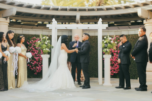 Couple at alter at Arden Hills Sacramento